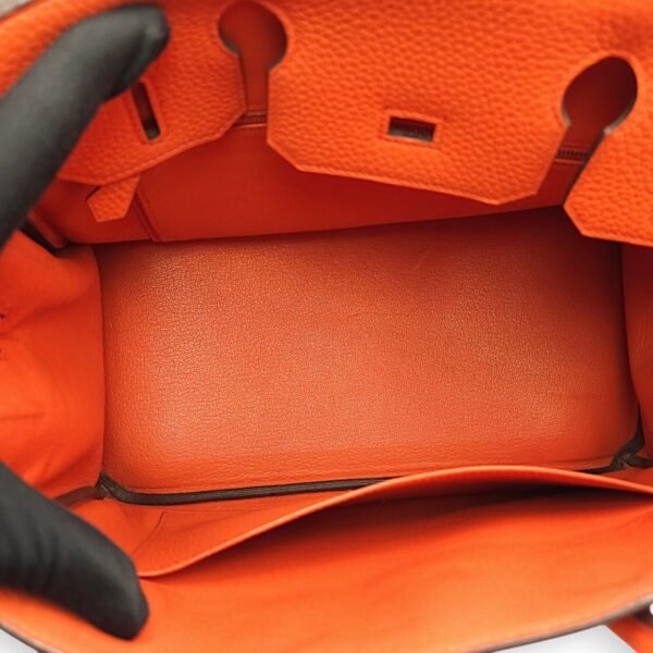 Birkin 30 Orange Poppy in Clemence, Gold hardware - Image 9