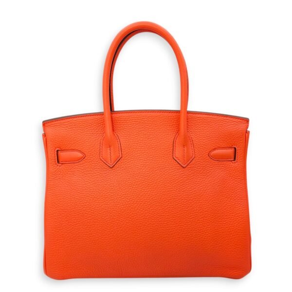 Birkin 30 Orange Poppy in Clemence, Palladium hardware - Image 2