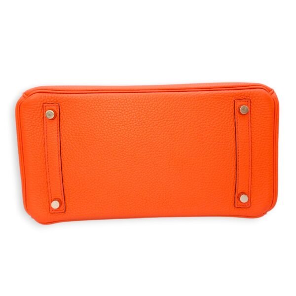 Birkin 30 Orange Poppy in Clemence, Palladium hardware - Image 5
