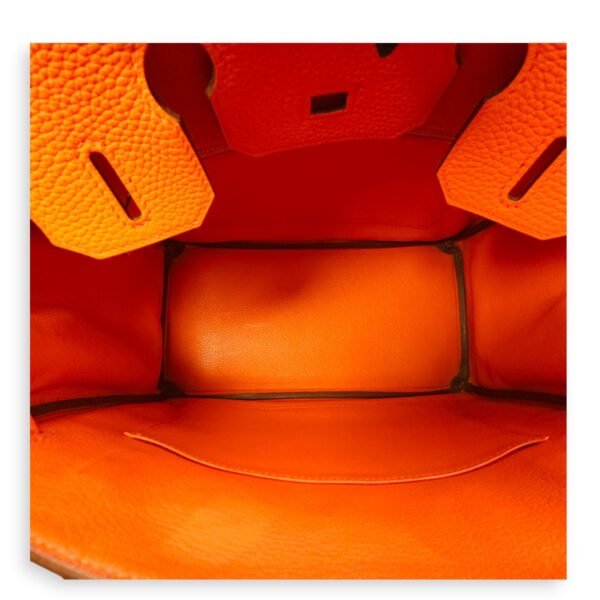 Birkin 30 Orange Poppy in Clemence, Palladium hardware - Image 6