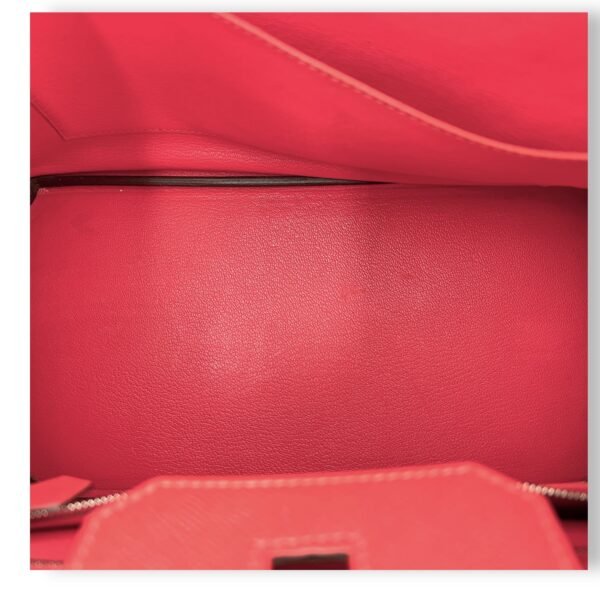 Birkin 30 Rose Jaipur in Epsom, Palladium hardware - Image 11