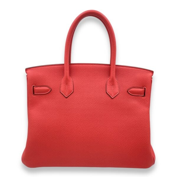Birkin 30 Rouge Pivoine in Togo, Palladium hardware - Image 2