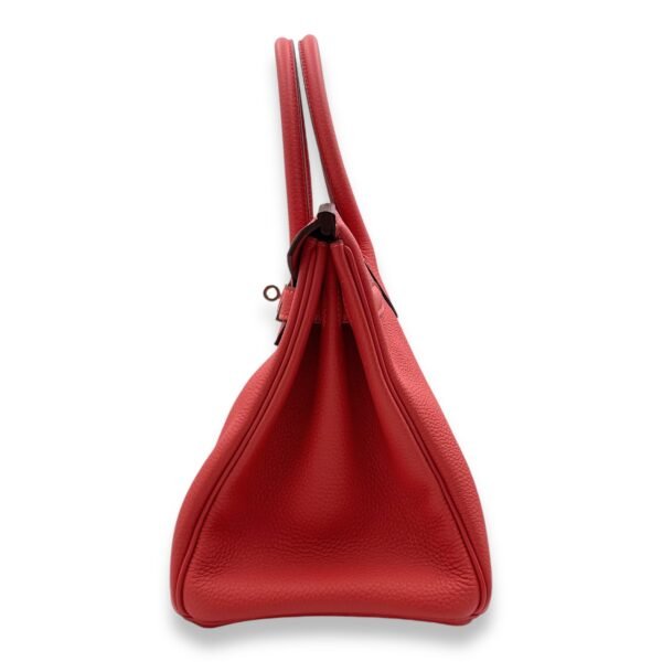 Birkin 30 Rouge Pivoine in Togo, Palladium hardware - Image 3