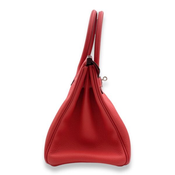 Birkin 30 Rouge Pivoine in Togo, Palladium hardware - Image 4