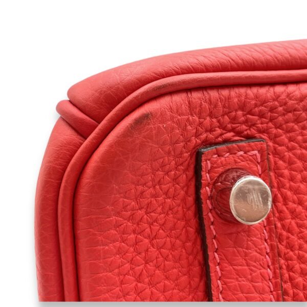 Birkin 30 Rouge Pivoine in Togo, Palladium hardware - Image 6