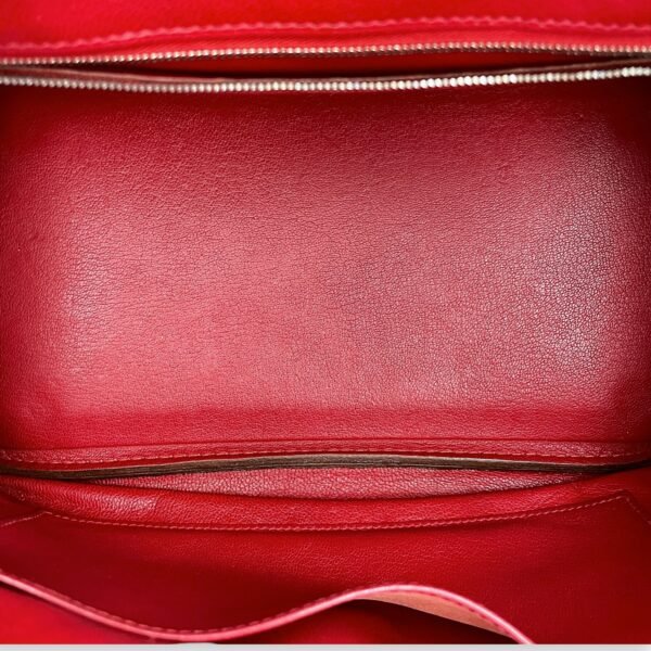 Birkin 30 Rouge Vif in Clemence, Silver hardware - Image 6