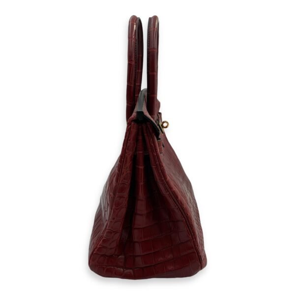 Birkin 30 Rouge in Matte Niloticus, Gold hardware - Image 3