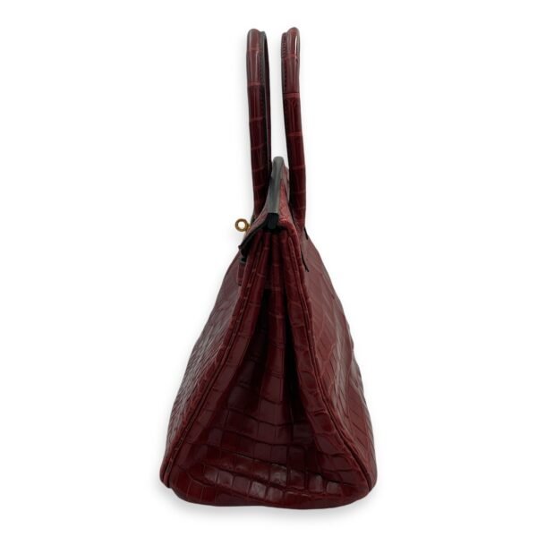 Birkin 30 Rouge in Matte Niloticus, Gold hardware - Image 4