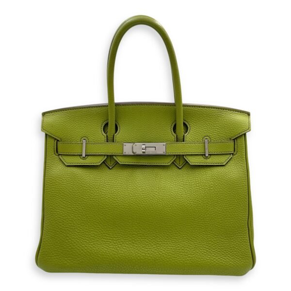 Birkin 30 Vert Anis in Togo, Palladium hardware