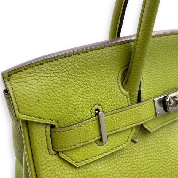 Birkin 30 Vert Anis in Togo, Palladium hardware - Image 9