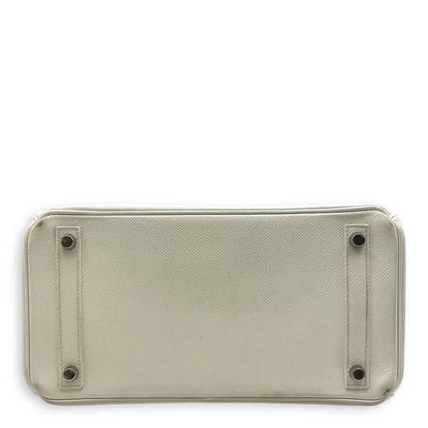 Birkin 30 White in Epsom, Palladium hardware - Image 10
