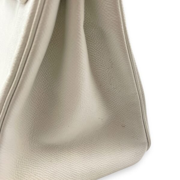 Birkin 30 White in Epsom, Palladium hardware - Image 15