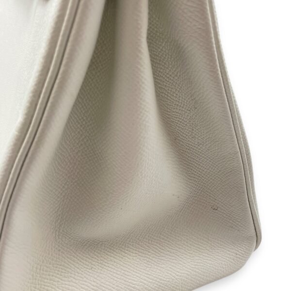 Birkin 30 White in Epsom, Palladium hardware - Image 16