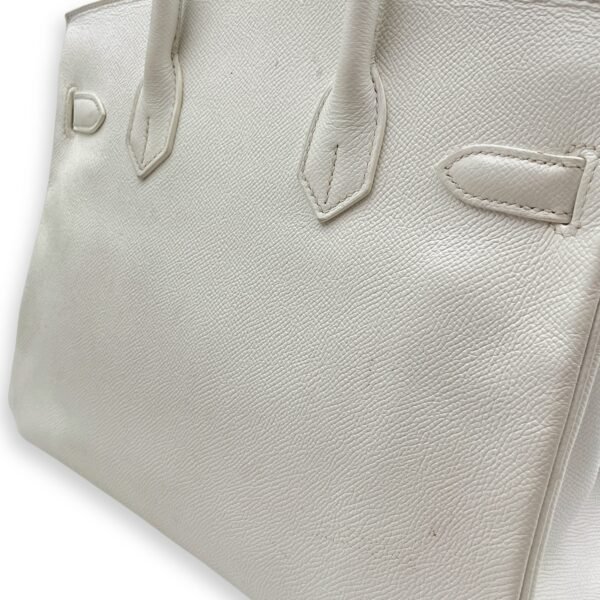 Birkin 30 White in Epsom, Palladium hardware - Image 18