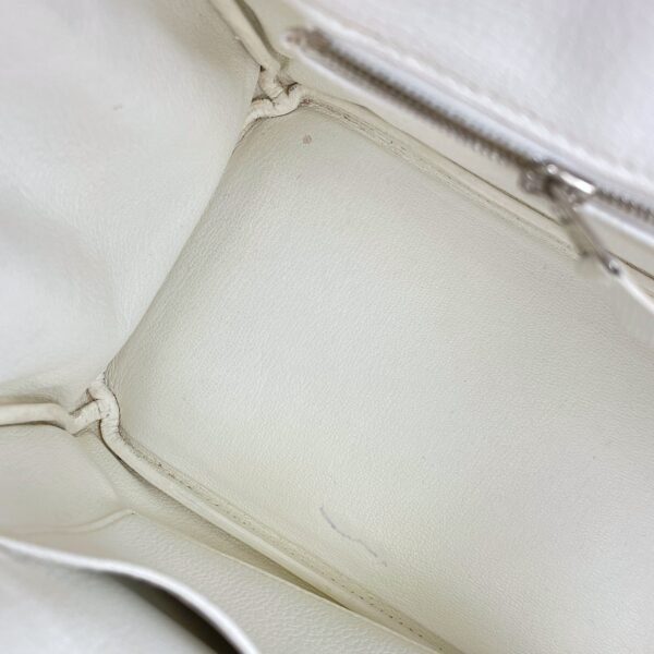 Birkin 30 White in Epsom, Palladium hardware - Image 21