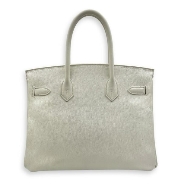 Birkin 30 White in Epsom, Palladium hardware - Image 3