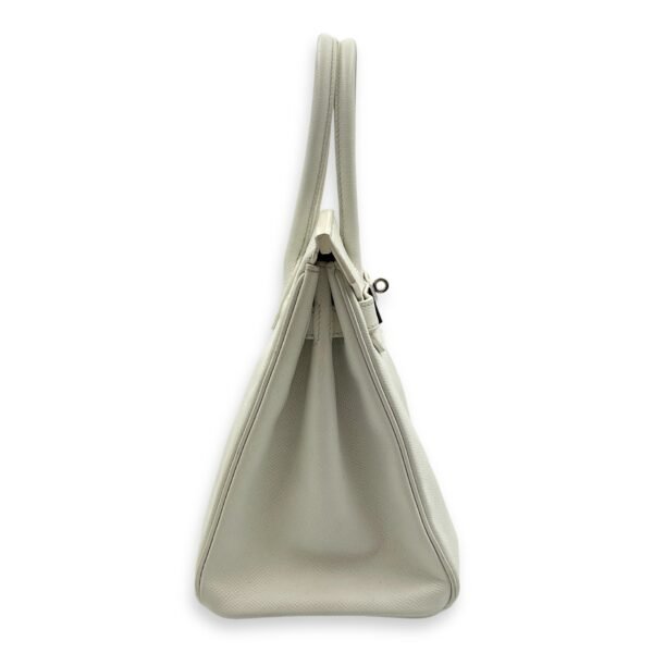 Birkin 30 White in Epsom, Palladium hardware - Image 5