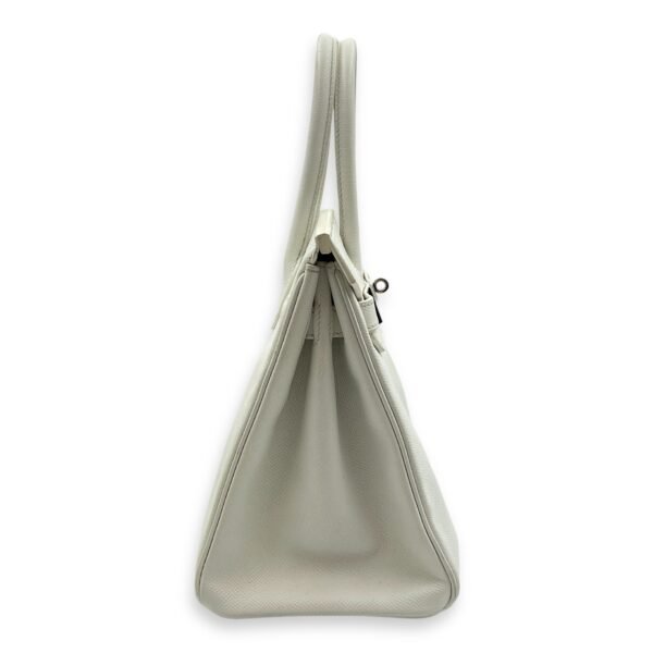 Birkin 30 White in Epsom, Palladium hardware - Image 6