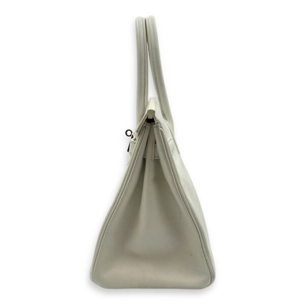 Birkin 30 White in Epsom, Palladium hardware - Image 7