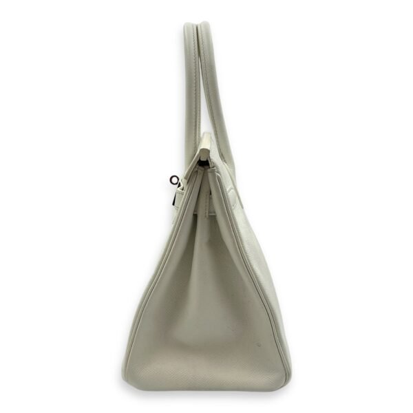 Birkin 30 White in Epsom, Palladium hardware - Image 8