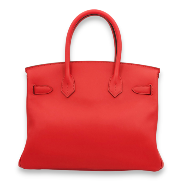 Birkin Tressage 30 Rouge de coeur/ Rouge Piment/ Rouge H in Epsom, Palladium hardware - Image 2