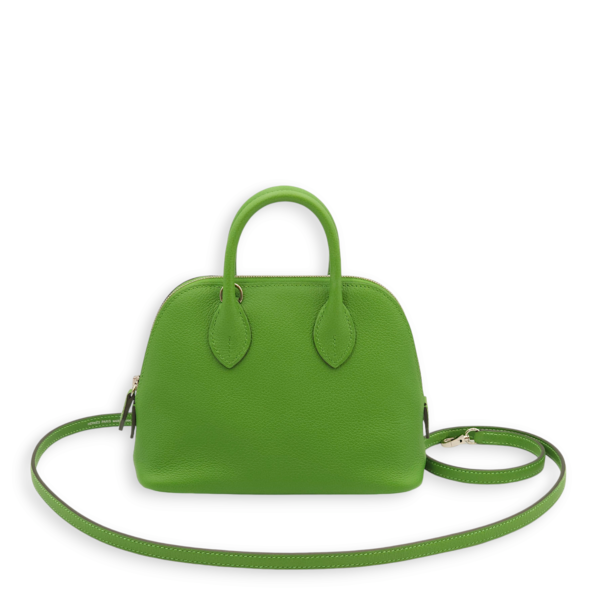 Bolide 1923 Verso Mini Vert Yucca/Vert Criquet in Evercolor, Palladium hardware - Image 3