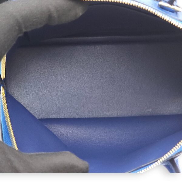 Bolide Blue France/Blue Sapphire in Evercolor, Gold hardware - Image 9