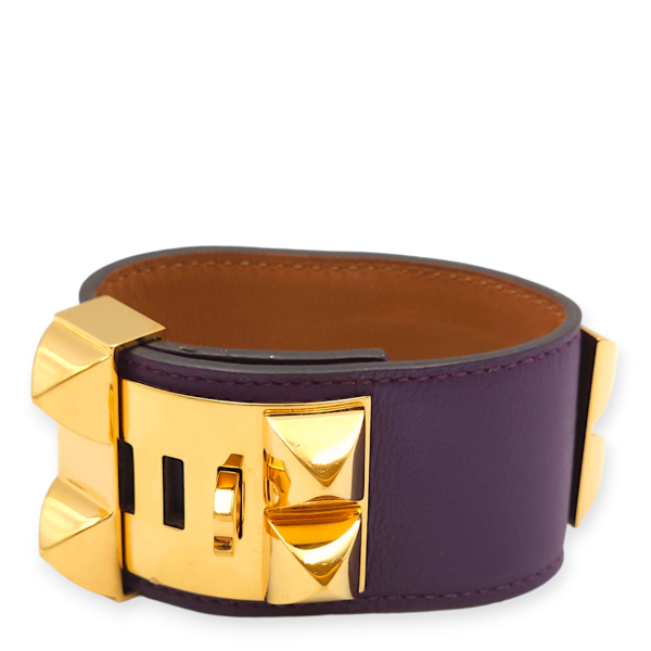 CDC Large Iris Bracelet in Swift, Gold hardware - Image 2