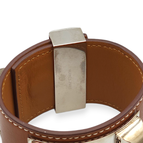 CDC Small Fauve Bracelet in Barenia, Palladium hardware - Image 3