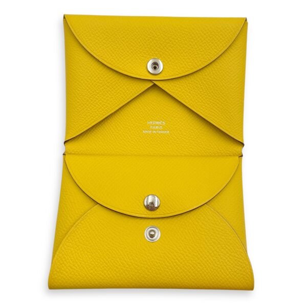 Calvi Duo Jaune De Naples Card Holder in Epsom - Image 3
