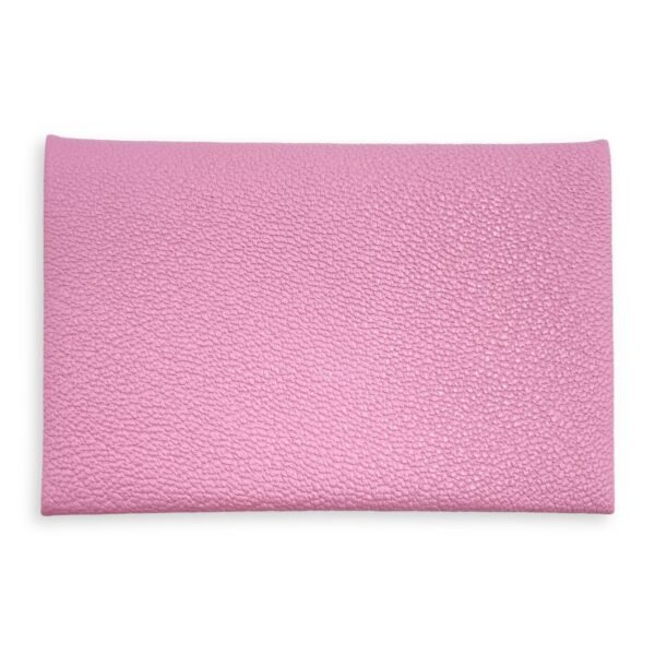 Calvi Mauve Sylvestre Card Holder in Chevre Mysore, Palladium hardware - Image 2