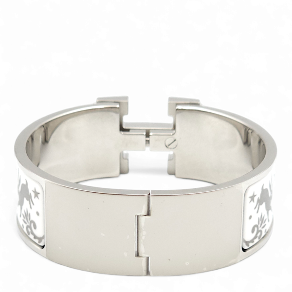 Clic Clac H Sous Le e d'Orphee Blanc Bracelet, Palladium hardware - Image 2