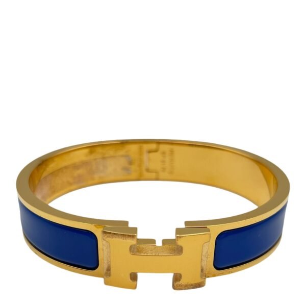 Clic H Blue Drapeau Bracelet, Gold hardware - Image 2
