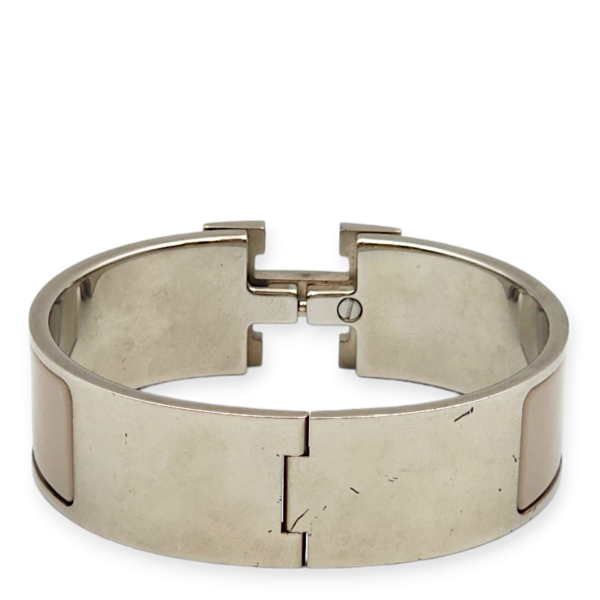 Clic H Medium Width Marron Bracelet in Enamel - Image 2