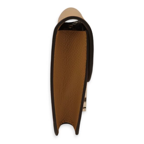 Consrance Slim Brown Wallet in Epsom, Enamel hardware - Image 4
