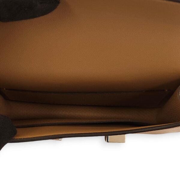 Consrance Slim Brown Wallet in Epsom, Enamel hardware - Image 6