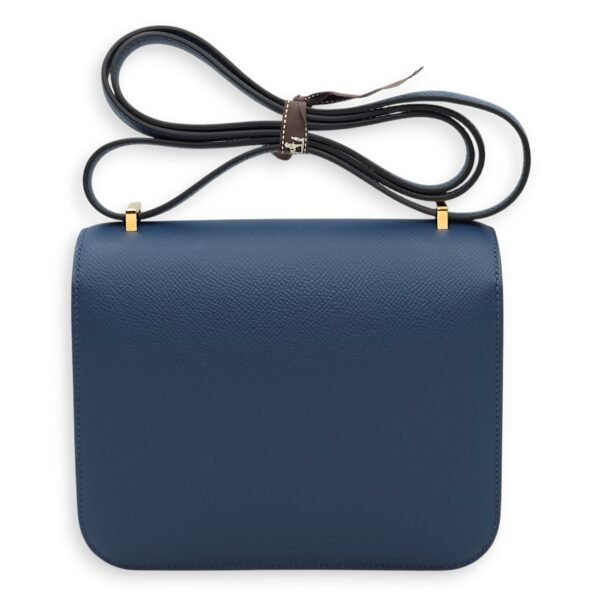Constance 18 Deep Blue in Epsom, Gold hardware - Image 3