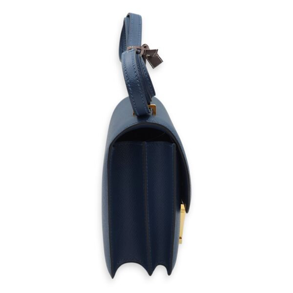 Constance 18 Deep Blue in Epsom, Gold hardware - Image 4