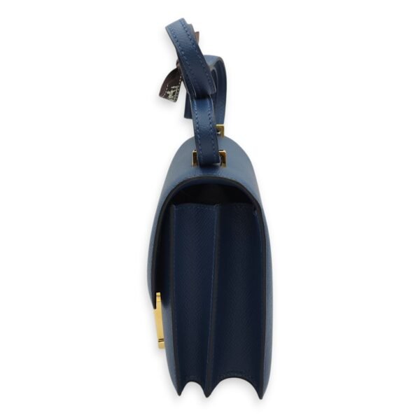 Constance 18 Deep Blue in Epsom, Gold hardware - Image 5