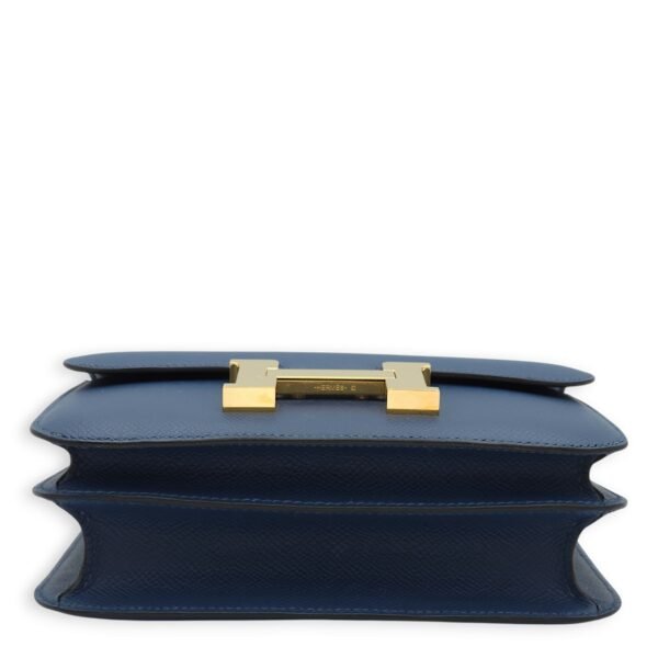 Constance 18 Deep Blue in Epsom, Gold hardware - Image 6