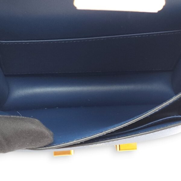 Constance 18 Deep Blue in Epsom, Gold hardware - Image 7