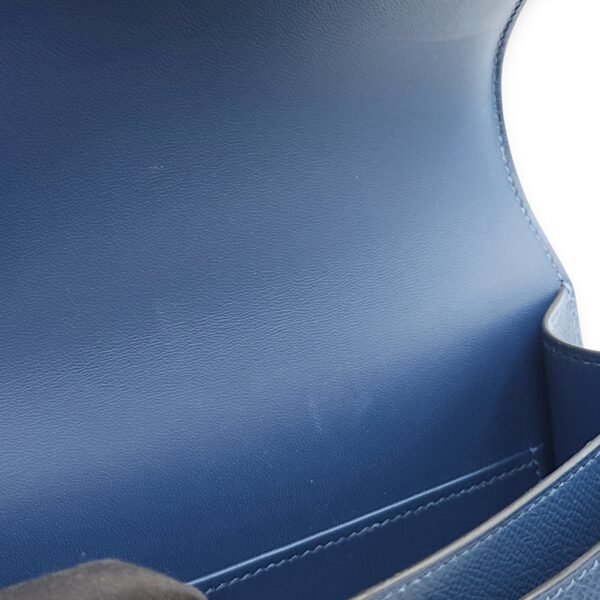Constance 18 Deep Blue in Epsom, Gold hardware - Image 8