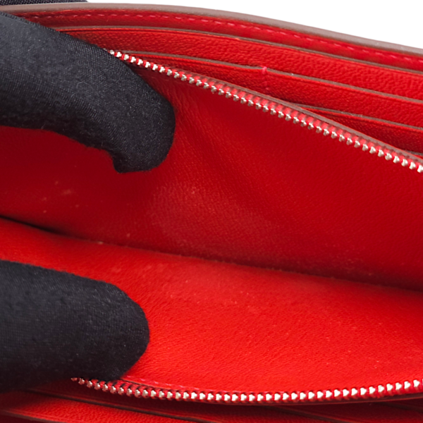 Constance Geranium Wallet in Shiny Alligator, Palladium hardware - Image 5