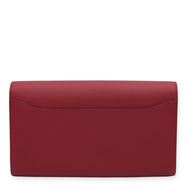Constance Rouge Grenat Wallet in Epsom, Palladium hardware - Image 2