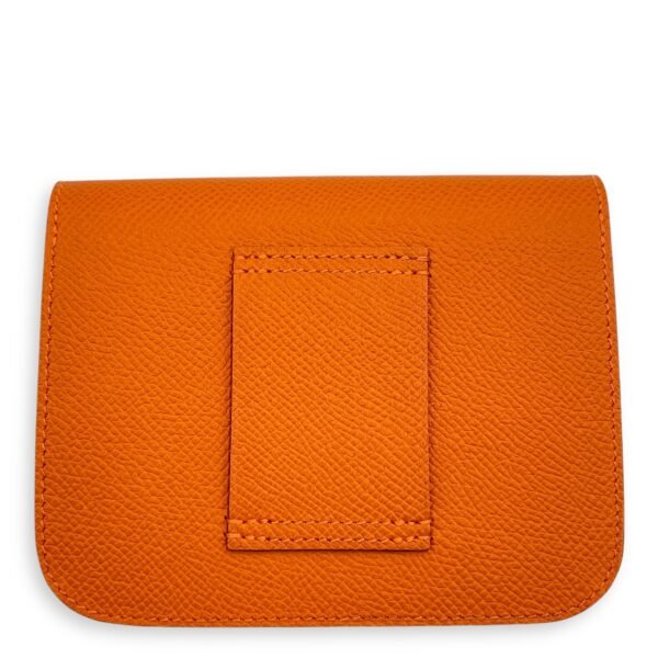 Constance Slim Orange Wallet in Epsom, Palladium hardware - Image 2