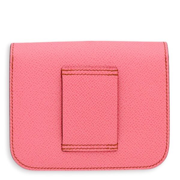 Constance Slim Pink Wallet in Epsom, Palladium hardware - Image 2