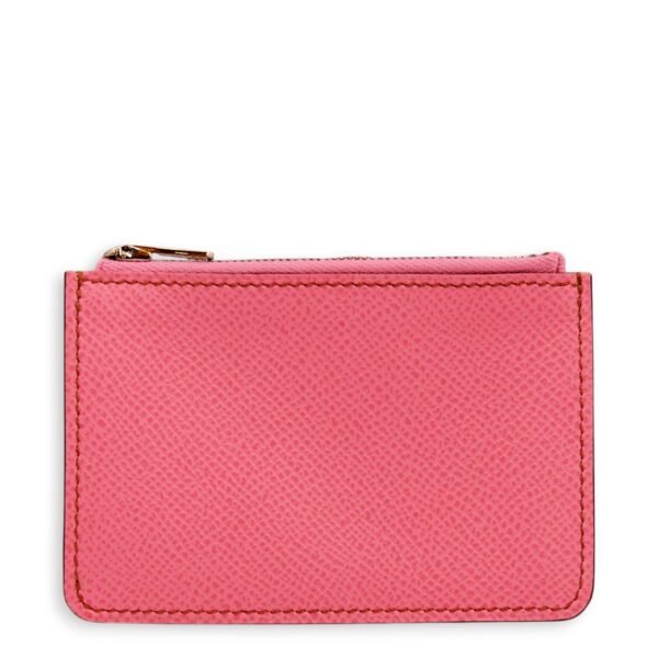 Constance Slim Pink Wallet in Epsom, Palladium hardware - Image 3