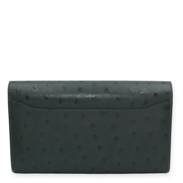 Constance Vert Titien Wallet in Ostrich, Gold hardware - Image 2