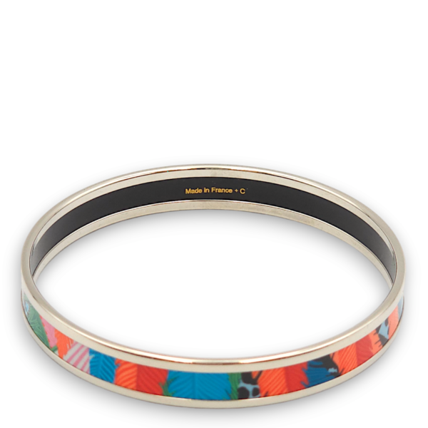Enamel Black Bracelet, Gold hardware - Image 2