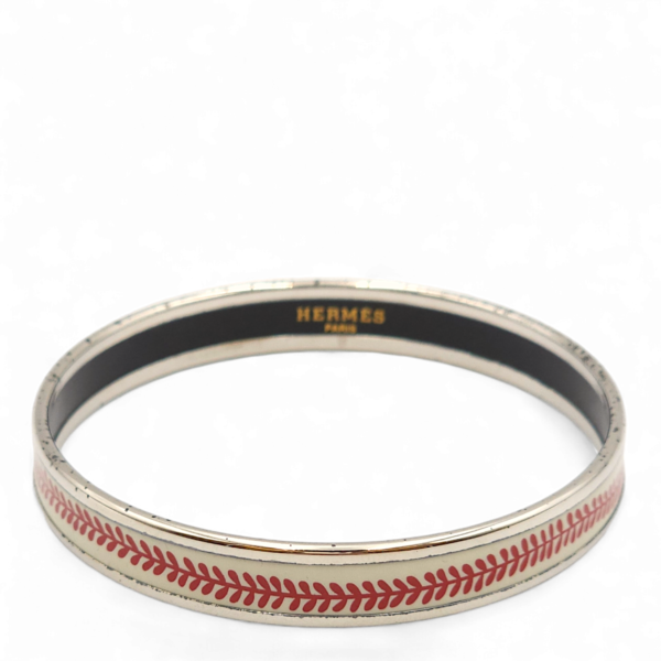 Enamel White Bracelet, Palladium hardware